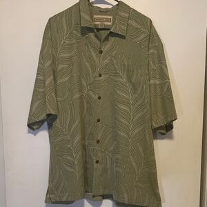 Jamaica Jaxx Olive Leaf‎ Pattern Men's Shirt